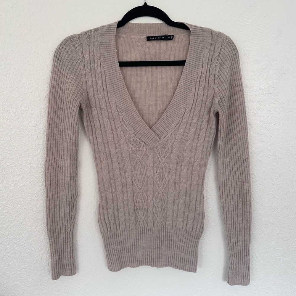 2010’s V-Neck Sweater - Beige